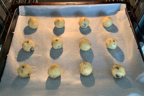 Cookie-Bällchen fertig für den Ofen